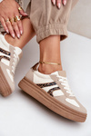 Women's Platform Sneakers Beige Lesida