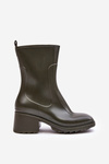 Women's Matte Wellies Boots On Heel Dark Green Bertaida