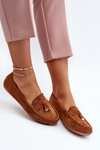 Mokasyny Damskie Klasyczne Zamsz Camel Ontala N22-995