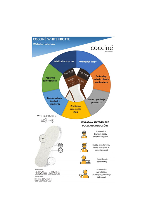 Inserts Coccine White Frotte foam on latex 34-41