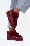 Low Snow Boots with Fur D.Franklin DFSH370011 Burgundy