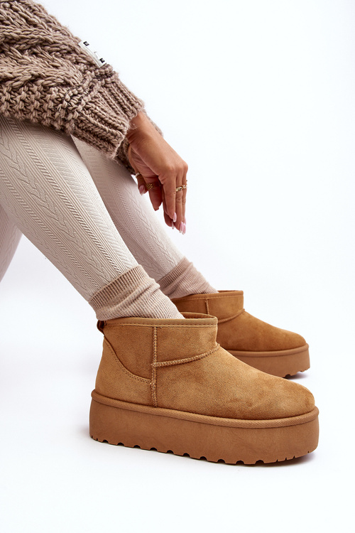 Women's Snow Boots On Platform Camel Mennja