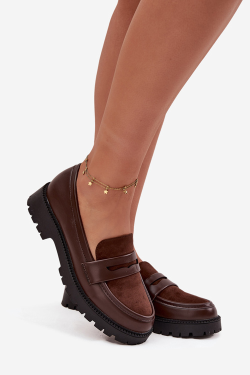 Women's Loafers Made of Eco Leather Chocolate Cailen