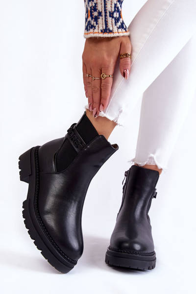 Botki Damskie Czarne La.Fi 250005B-PU