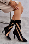 Fashionable Women's High Heel Boots Black Deyna