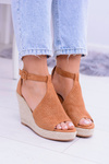 Suede Espadrilles Sandals On Anchor Camel Sunlast