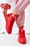 Damskie Ocieplane Sportowe Buty Big Star EE274354 Czerwone