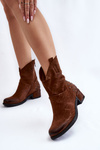 Women's Boots With Zipser Brown Lance