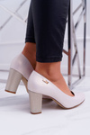 Women's Sergio Leone PB130 Beige Pearl Amber pumps
