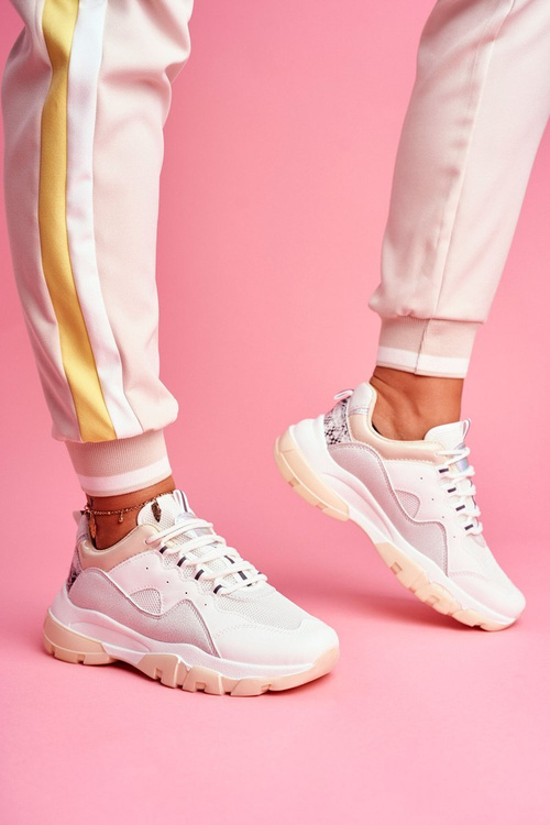 Sporty Women's Shoes Sneakers Beige Idaise