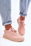 Women's Slip-On Fabric Sports Shoes Pink Zauna