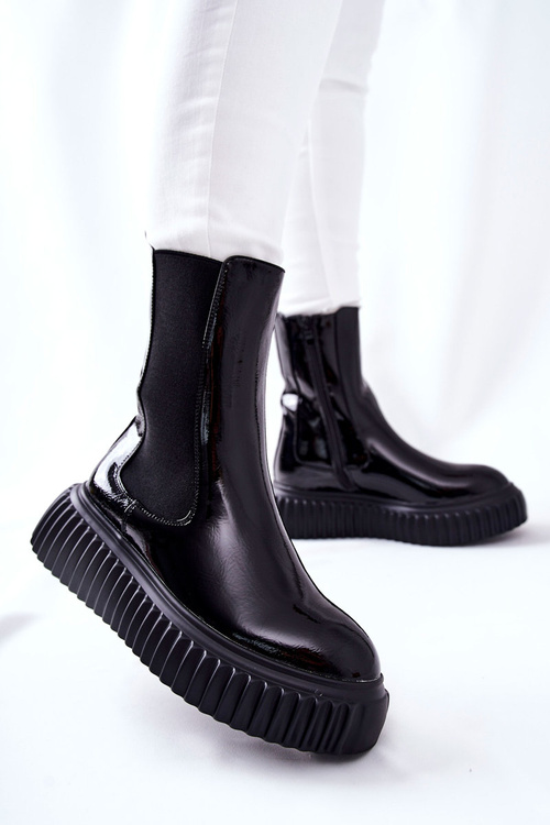 High-top Platform Boots Black Sereia