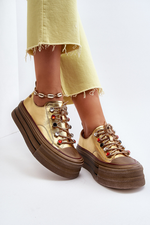 Women's Platform Sneakers GOE NN2N4055 Gold