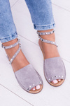 Lu Boo Grey Stylish Pari Sandals