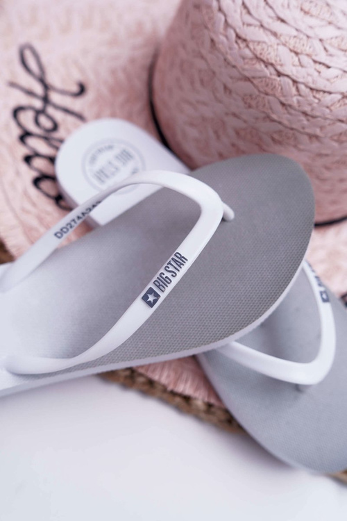 Women's Flip Flops Big Star Flip Flops White DD274A243