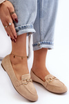 Women's Loafers With Beige Decoration Ghana