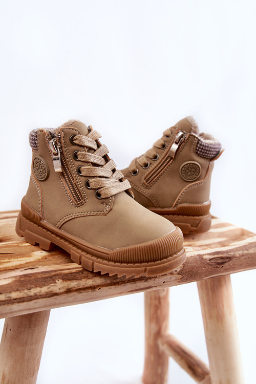 Children's Fur-insulated Boots Trappers Beige Hopper