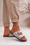 Women's Slippers On Cork Sole Grey Cortina