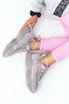 Women's Sneakers On A Chunky Sole Grey Good Mood