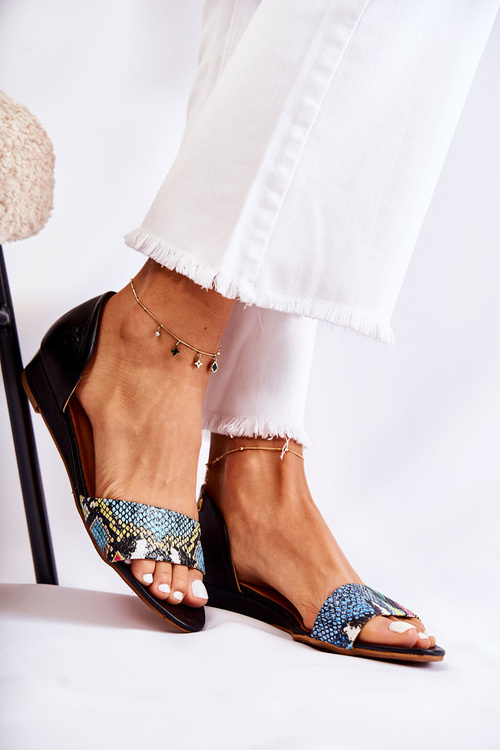 Sandały Skórzane Czarne Maciejka 1971-63