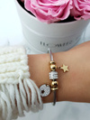 Women's Wire Bracelet Star Pendants Zirconia Charms