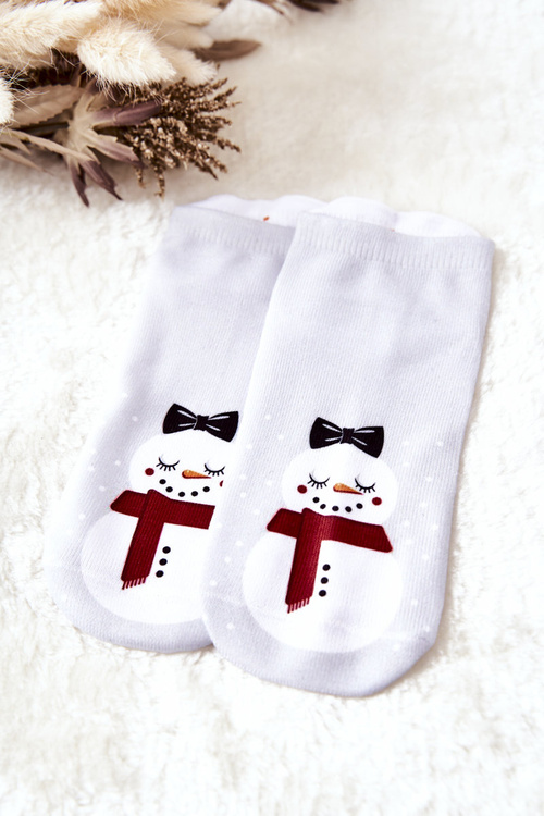 Feet Socks Snowman Grey