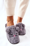 Soft Slippers Mouse with Ears Grey Luise