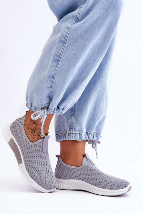 Buty Sportowe Klasyczne Wsuwane Szare Frankie QH515