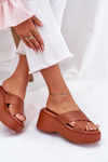 Women's Platform And Wedge Sandals Camel Nelithraea