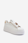 Women's platform sneakers with white embellishments Herbisa