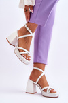 Fashionable High Heels And Platform Sandals White Secret Rose