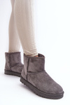 Women's Suede Snow Boots Padded Grey Nanga