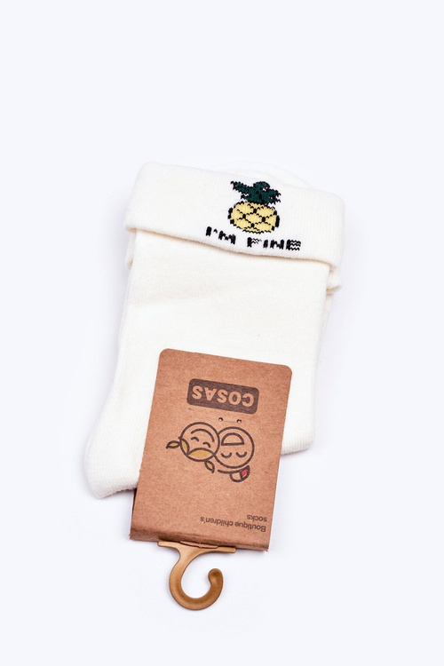 Children's Cotton Socks With Pineaple COSAS White