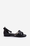 Zazoo 40185 Comfortable Leather Slip-on Sandals Black