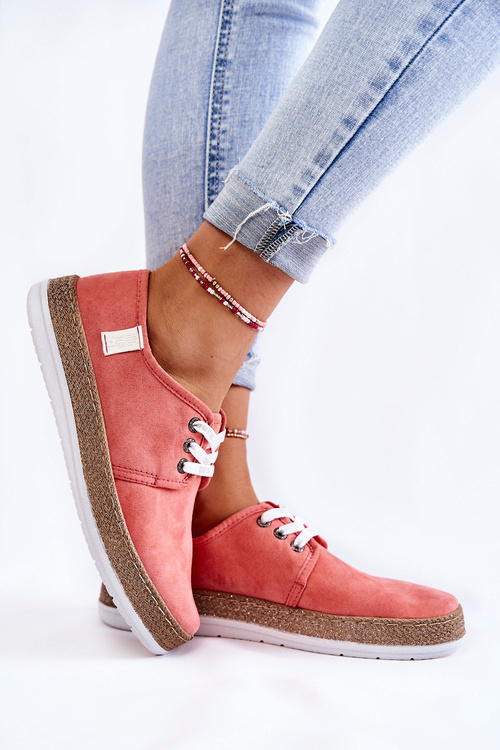 Women's Low Sneakers Memory Foam System Big Star KK276006 Coral