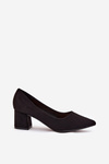 Women's pointed toe pumps on a heel black Merinette