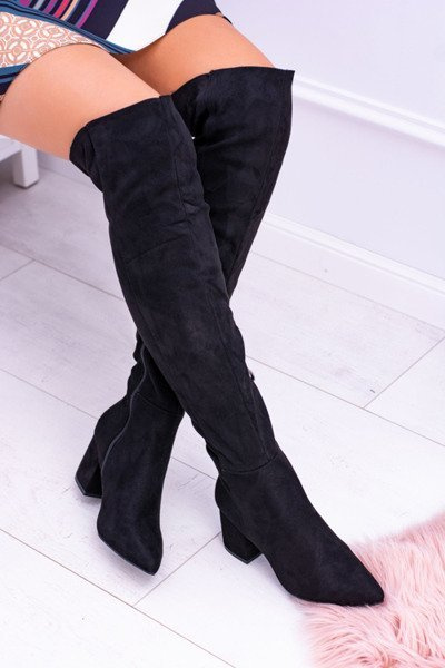 Women's Over-the-Knee Suede Black Feluni Boots