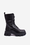 Women's Leather Trapper Boots With Zip Black Igorfa