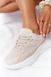 Women's Sneakers On A Chunky Sole Beige Delusion