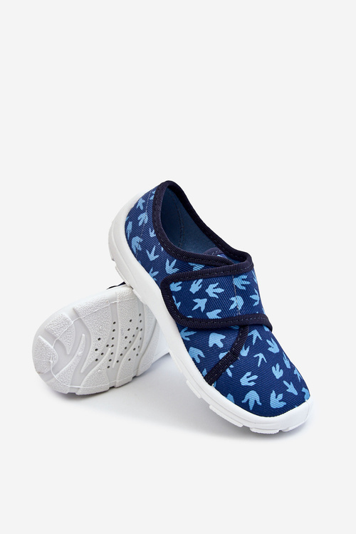 Papcie Dziecięce Ślady Dinozaura Granatowe Befado 974X476