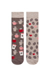 Women's SOXO Good Stuff "unmatched" socks coffee