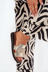Ladies Wedge Sandals Eco Leather With Decoration Gold Sarela