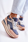 Women's Suede Sports Shoes Blue-grey Elisse