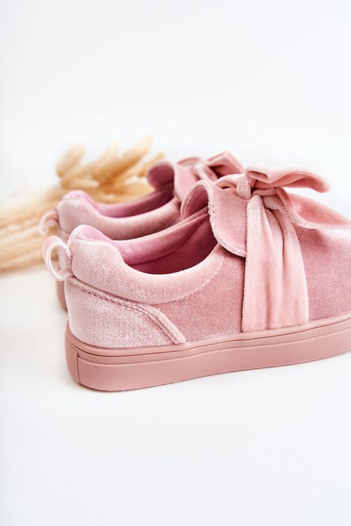 Trampki Dziecięce Slip-On Kokarda Różowe Timma