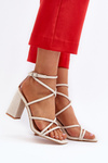 Sandals with Straps in Nude Herfiana