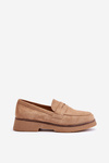 Classic Women's Moccasins Made Of Eco Suede Beige Belania