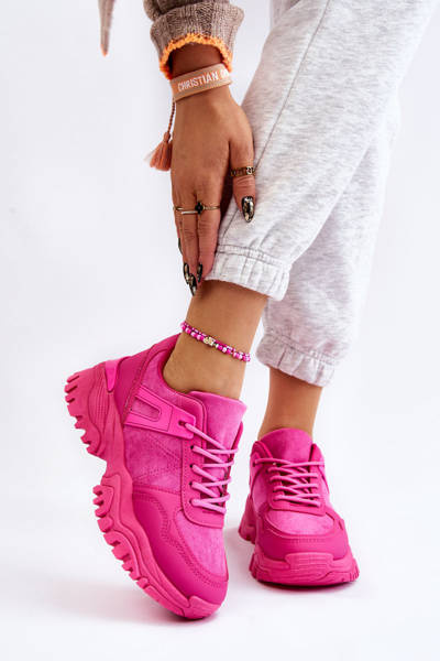 Fashionable Sport Shoes Sneakers Fuchsia Frezio