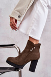 Suede Boots On High Heel Green Lagerlla