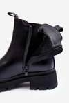 Leather Boots Chelsea On Zip Black Pitrese