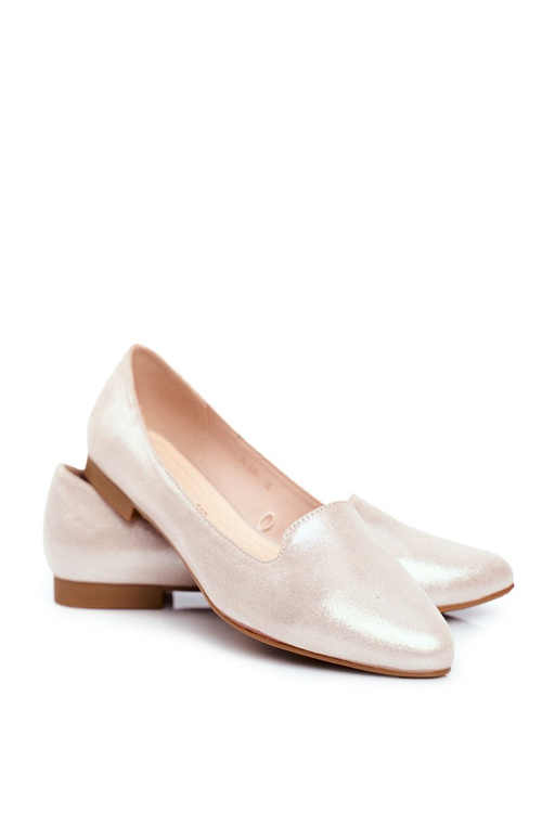 Women's Ballerinas Sergio Leone Beige and Gold BL610